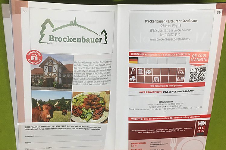 Schlemmerblock_Brockenbauer Schlemmerblock aufgeschlagen